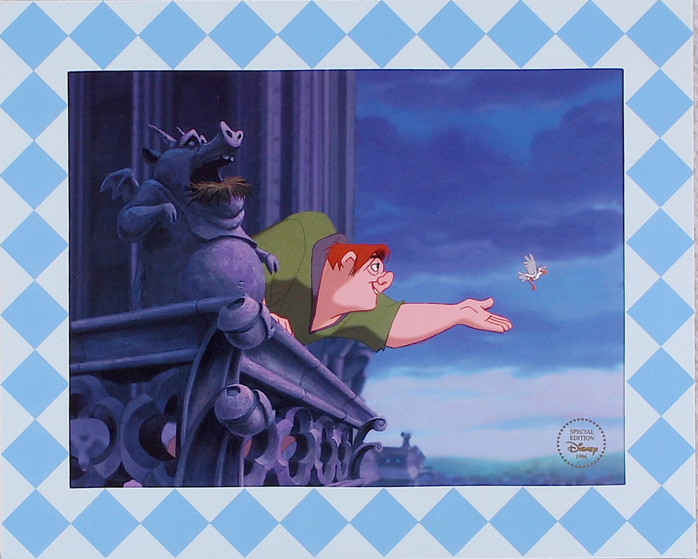 "The Hunchback of Notre Dame" Quasimodo 1996 Walt Disney 8x10 Special Edition Lithograph with Official Disney Authentication Seal at PristineAuction.com "The Hunchback of Notre Dame" Quasimodo 1996 Walt Disney 8x10 Special Edition Lithograph with Official Disney Authentication Seal at PristineAuction.com