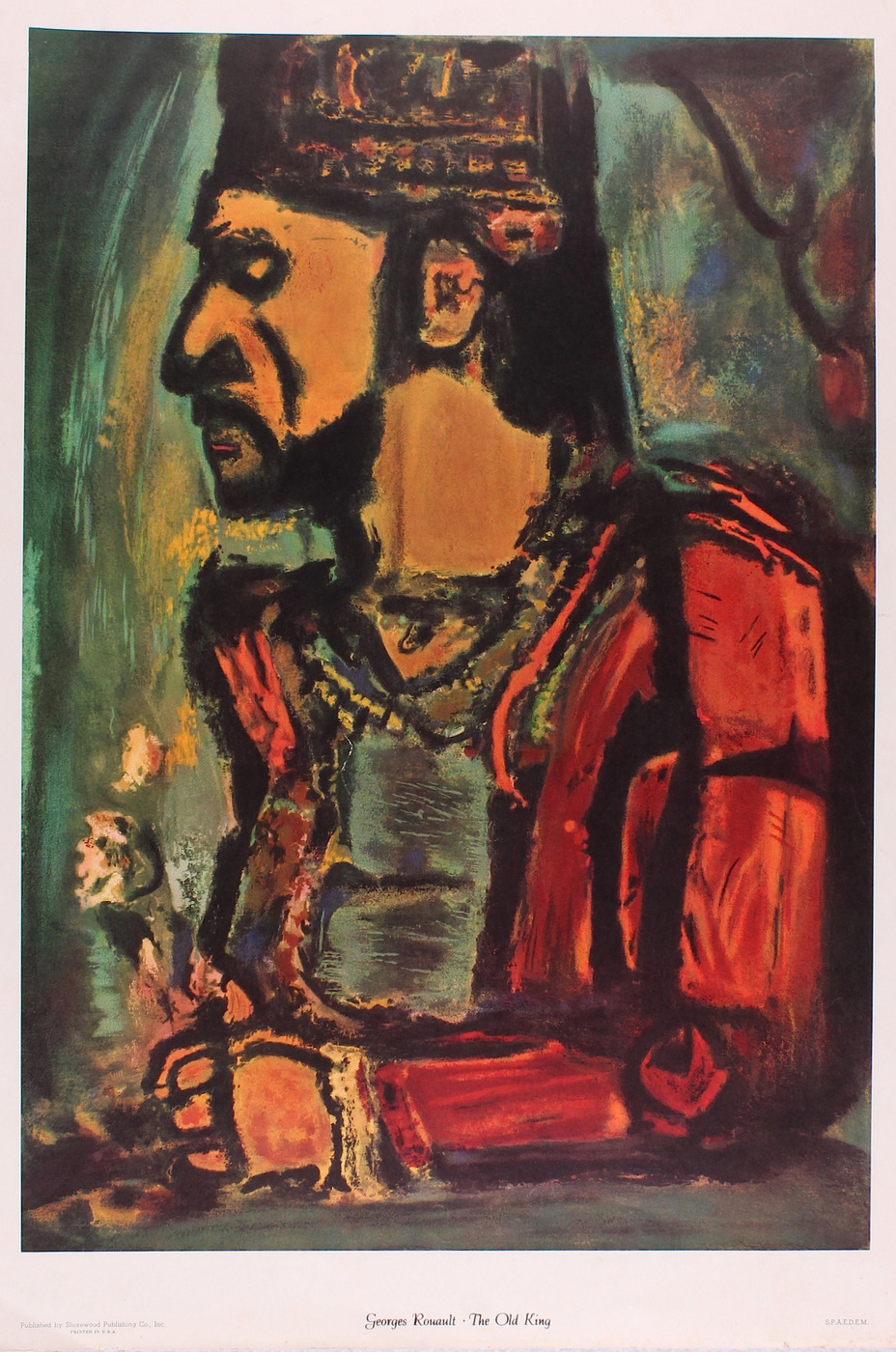 Georges Rouault "The Old King" Vintage 1960s 19x29 LE Official Authorized Lithograph Published by Shorewood Publishers at PristineAuction.com Georges Rouault "The Old King" Vintage 1960s 19x29 LE Official Authorized Lithograph Published by Shorewood Publishers at PristineAuction.com