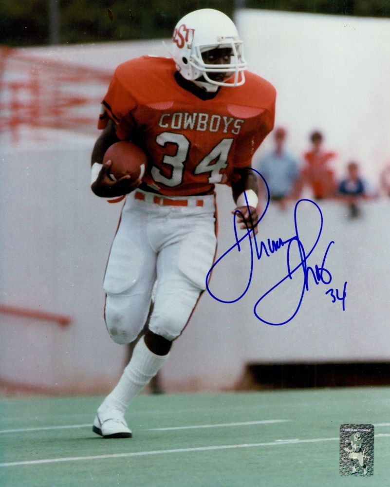 Thurman Thomas Signed Oklahoma State 8x10 Photo (GTSM COA) Pristine Auction