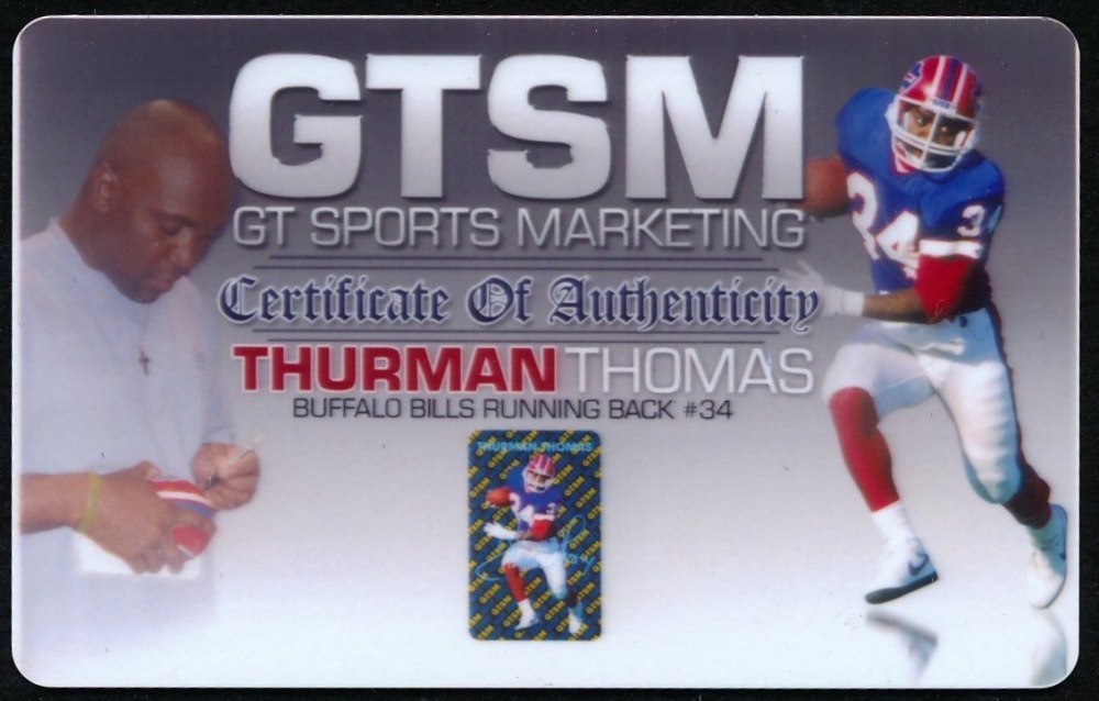 Thurman Thomas Signed Oklahoma State 8x10 Photo (GTSM COA) Pristine Auction