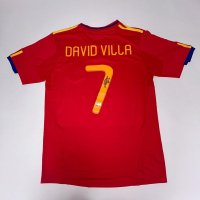David Villa Signed Spain National Team Adidas Authentic Jersey (Beckett) at PristineAuction.com