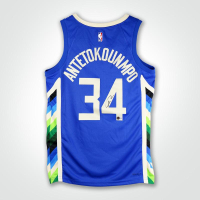 Giannis Antetokounmpo Signed Bucks Nike Authentic Jersey (Beckett) at PristineAuction.com
