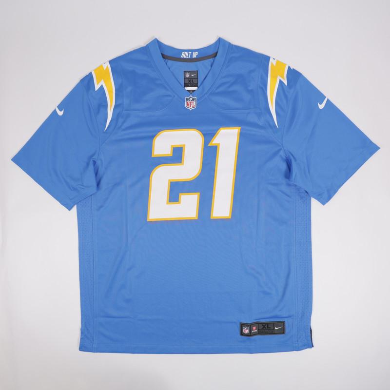 LaDainian Tomlinson Signed Chargers Nike Authentic Jersey Inscribed "13,684 yds" & "145 TD's" (Beckett) at PristineAuction.com LaDainian Tomlinson Signed Chargers Nike Authentic Jersey Inscribed "13,684 yds" & "145 TD's" (Beckett) at PristineAuction.com