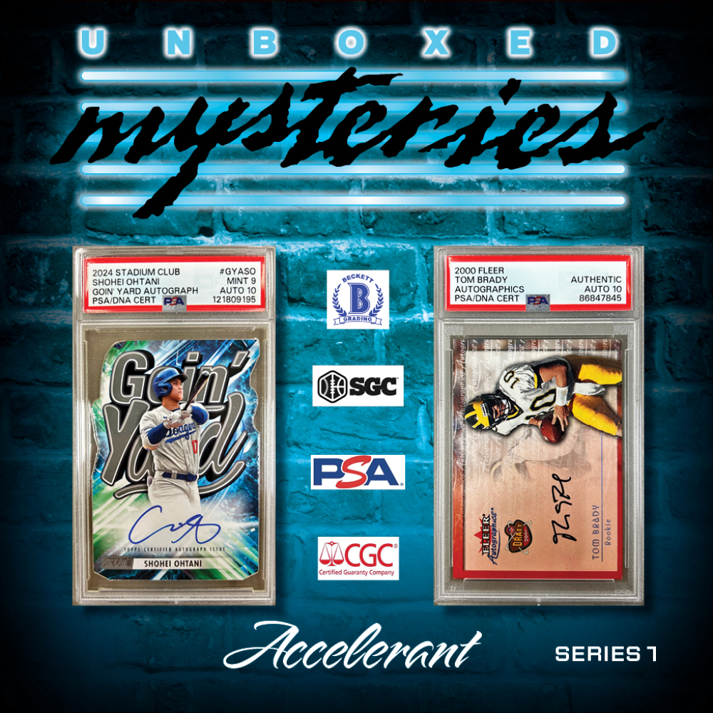 Accelerant "UNBOXED MYSTERIES SERIES 1" Mystery Box at PristineAuction.com Accelerant "UNBOXED MYSTERIES SERIES 1" Mystery Box at PristineAuction.com