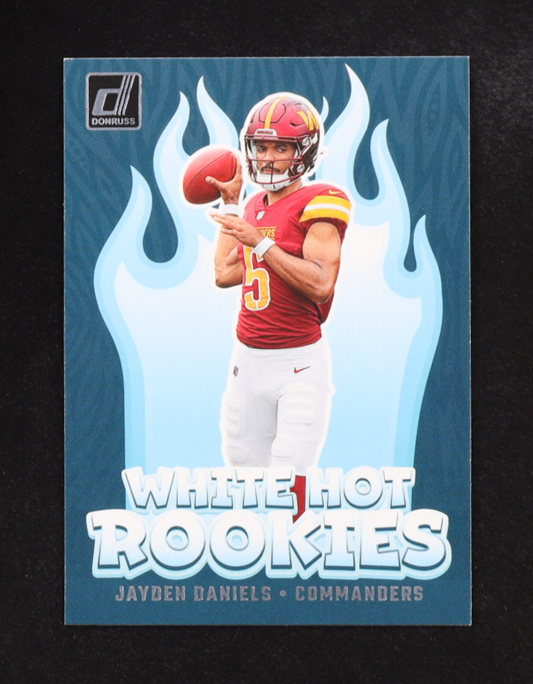 Jayden Daniels 2024 Donruss White Hot Rookies #8 RC at PristineAuction.com Jayden Daniels 2024 Donruss White Hot Rookies #8 RC at PristineAuction.com