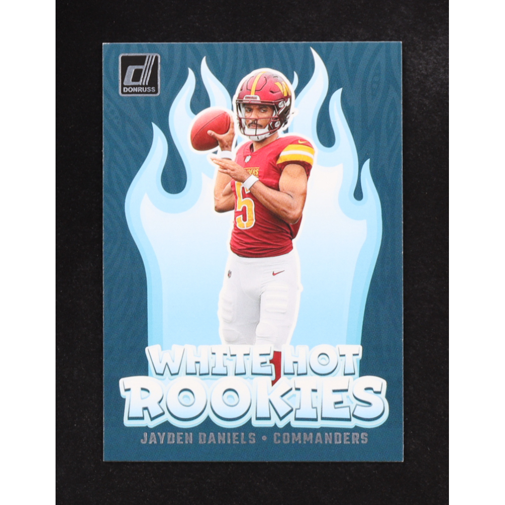 Jayden Daniels 2024 Donruss White Hot Rookies #8 RC at PristineAuction.com Jayden Daniels 2024 Donruss White Hot Rookies #8 RC at PristineAuction.com