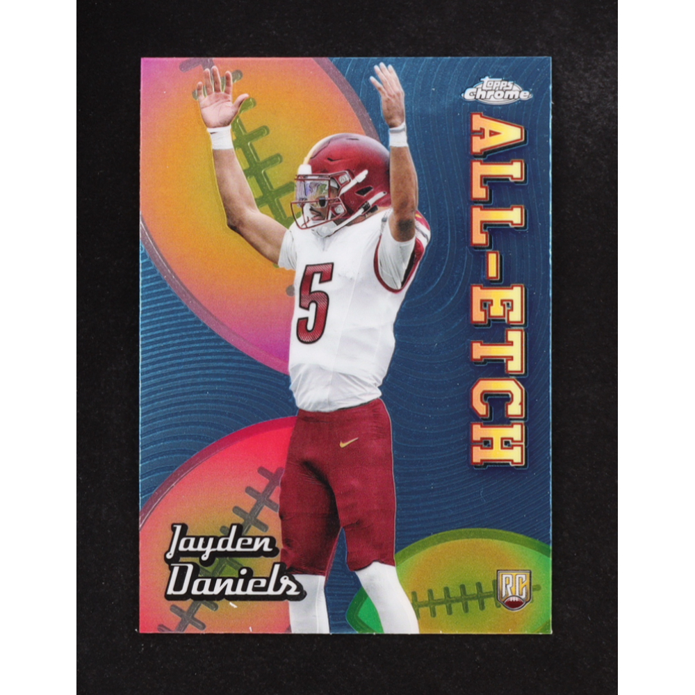 Jayden Daniels 2024 Topps Chrome All Etch #CAEJD RC at PristineAuction.com