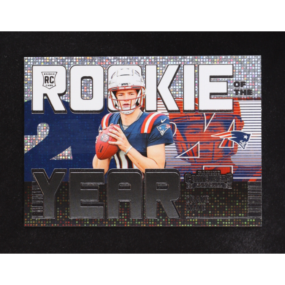 Drake Maye 2024 Panini Contenders Rookie of the Year Contenders Silver #3 RC at PristineAuction.com