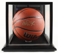 Magic Johnson Signed NBA Basketball with Display Case (Beckett) at PristineAuction.com