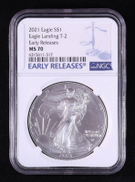 2021 American Silver Eagle Type 2, Early Releases (NGC MS70) at PristineAuction.com