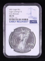2021 American Silver Eagle Type 2, Early Releases (NGC MS70) at PristineAuction.com