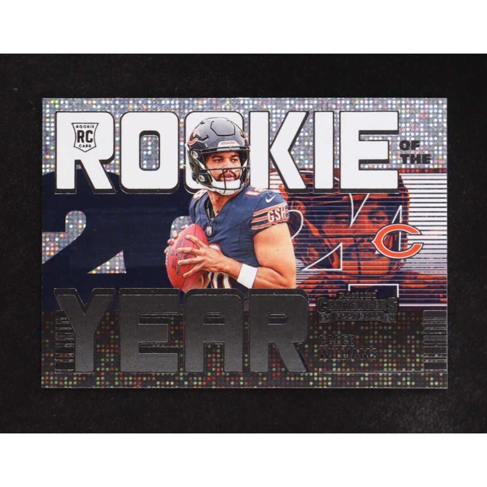 Caleb Williams 2024 Panini Contenders Rookie of the Year Contenders Silver #1 RC at PristineAuction.com