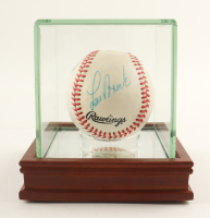 Lou Brock Signed 3,000th Hit Baseball in Display Case (PSA) at PristineAuction.com