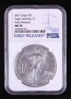 2021 American Silver Eagle Type 2, Early Releases (NGC MS70) at PristineAuction.com