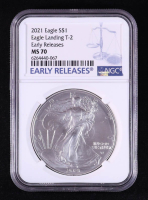 2021 American Silver Eagle Type 2, Early Releases (NGC MS70) at PristineAuction.com