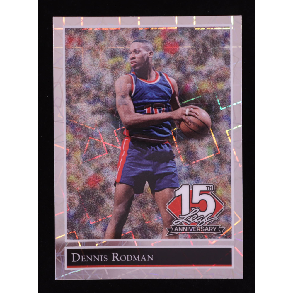 Dennis Rodman 2025 Leaf 15th Year Anniversary National Convention '92 Leaf Silver Laser #92B41 #10/15 at PristineAuction.com