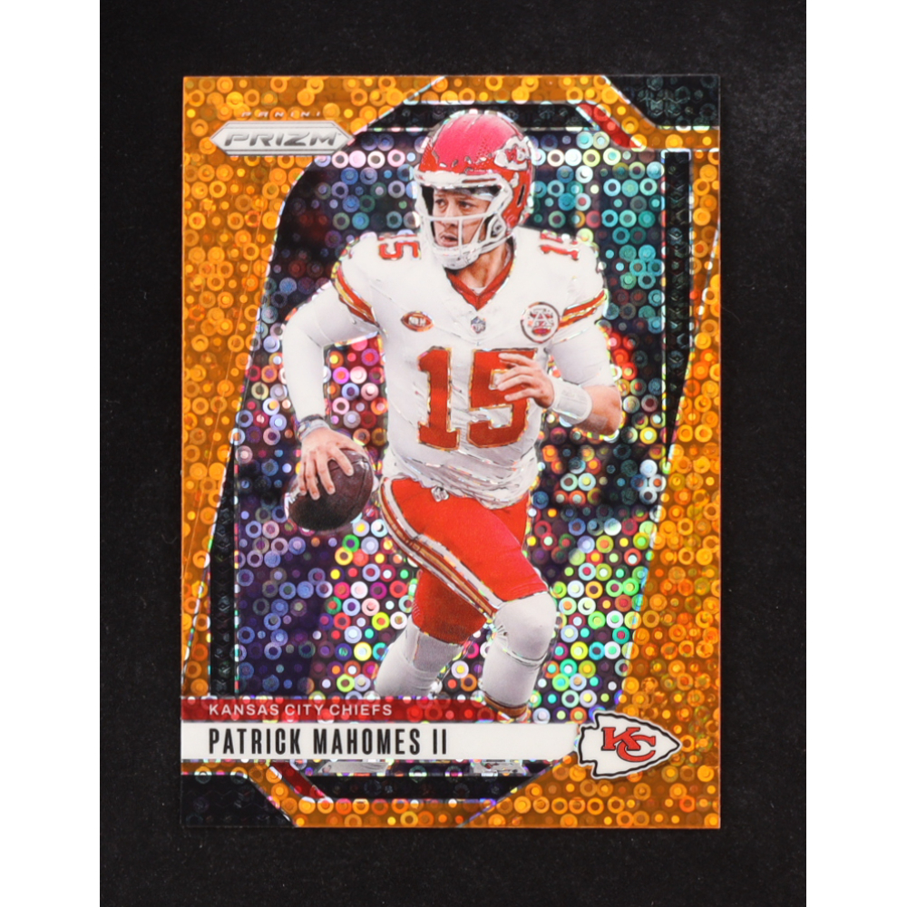 Patrick Mahomes II 2024 Panini Prizm Prizms Orange Disco #138 at PristineAuction.com