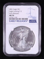 2021 American Silver Eagle Type 2, Early Releases (NGC MS70) at PristineAuction.com