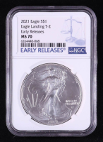 2021 American Silver Eagle Type 2, Early Releases (NGC MS70) at PristineAuction.com