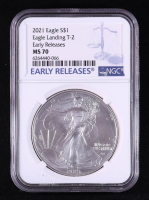 2021 American Silver Eagle Type 2, Early Releases (NGC MS70) at PristineAuction.com