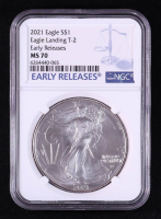 2021 American Silver Eagle Type 2, Early Releases (NGC MS70) at PristineAuction.com