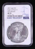2021 American Silver Eagle Type 2, Early Releases (NGC MS70) at PristineAuction.com