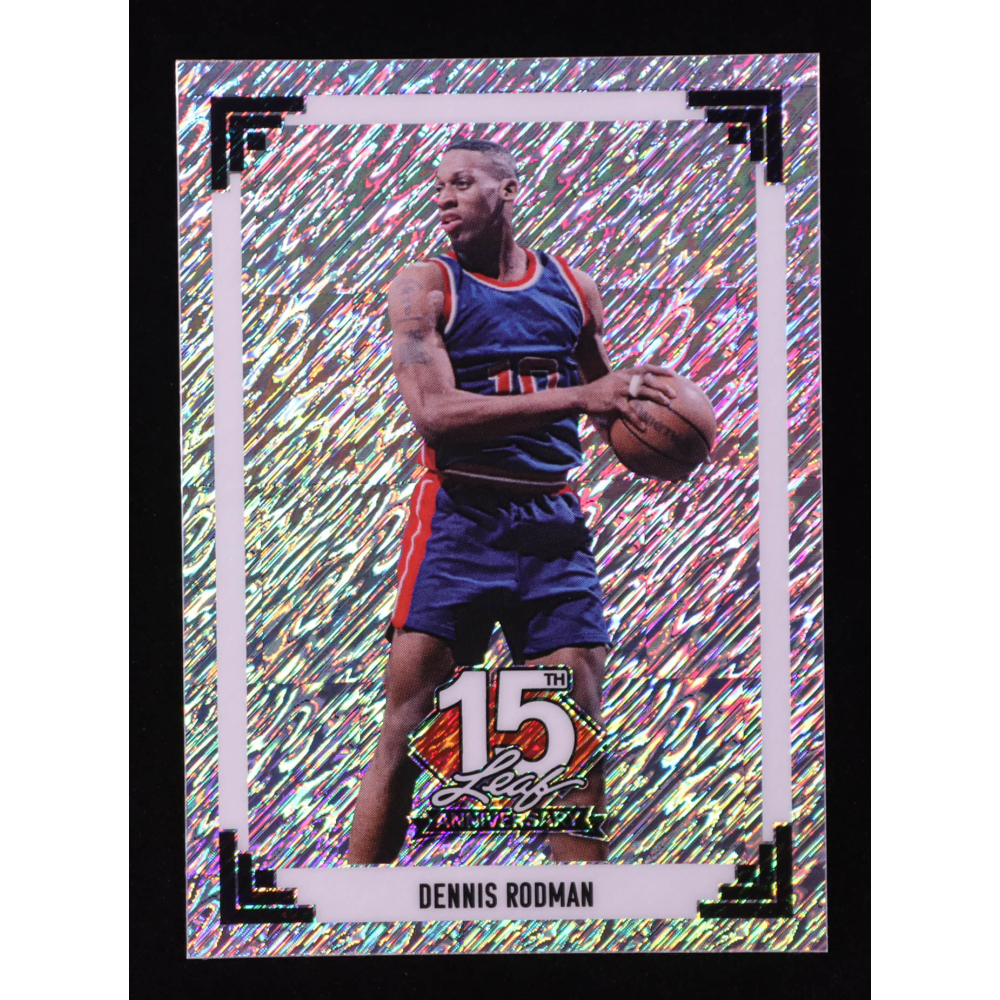 Dennis Rodman 2025 Leaf 15th Year Anniversary National Convention '91 Leaf Silver Shimmer #91B41 #08/15 at PristineAuction.com