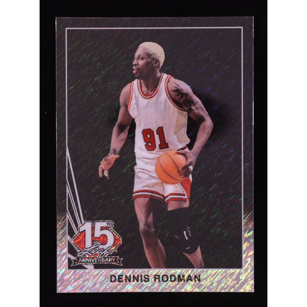 Dennis Rodman 2025 Leaf 15th Year Anniversary National Convention '90 Leaf Black Shimmer #90B40 #1/2 at PristineAuction.com