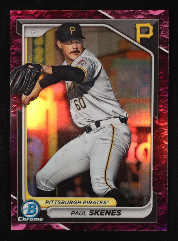 Paul Skenes 2024 Bowman Chrome Mega Box Prospects Pink Refractors #BCP125 #36/199 RC