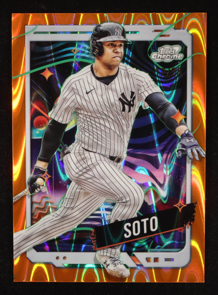 Juan Soto 2024 Topps Cosmic Chrome Orange Galactic Refractors #42 #12/25