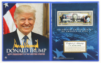 Donald Trump Genuine Legal Tender Colorized U.S. $2.00 Two Dollar Bill Commemorative Edition Bank Note with Folder at PristineAuction.com