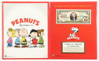 Peanuts Genuine Legal Tender Colorized U.S. $2.00 Two Dollar Bill Commemorative Edition Bank Note with Folder at PristineAuction.com