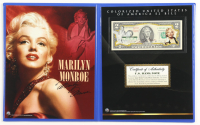 Marilyn Monroe Genuine Legal Tender Colorized U.S. $2.00 Two Dollar Bill Commemorative Edition Bank Note with Display Folder at PristineAuction.com