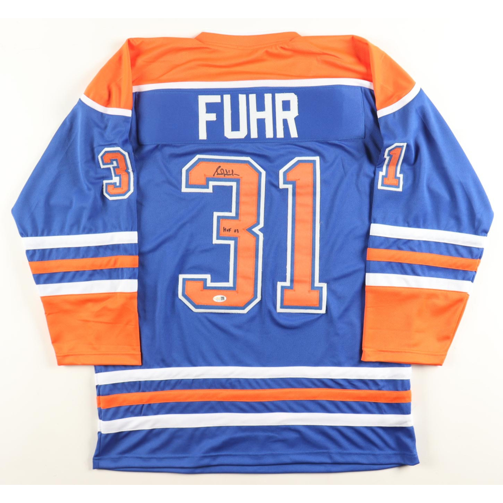 Grant Fuhr Signed Jersey Inscribed "HOF 03" (JSA) at PristineAuction.com