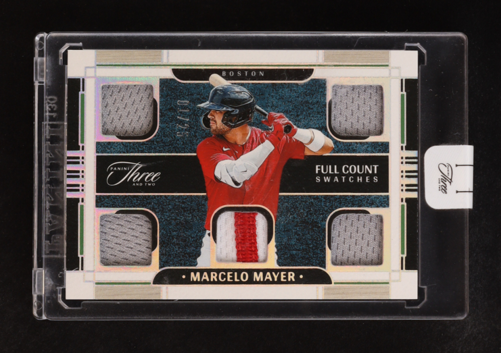 Marcelo Mayer 2024 Panini Three and Two Full Count Swatches Holo Silver #12 #1/25