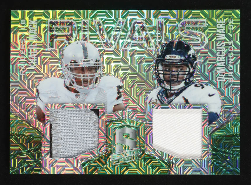DeMarcus Ware / Khalil Mack 2015 Panini Spectra Rivals Jerseys Neon Green #RVMW #10/25 at PristineAuction.com DeMarcus Ware / Khalil Mack 2015 Panini Spectra Rivals Jerseys Neon Green #RVMW #10/25 at PristineAuction.com