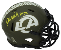 Kyren Williams Signed Rams Salute to Service Alternate Speed Mini Helmet (Beckett) at PristineAuction.com