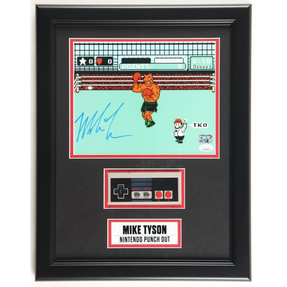 Mike Tyson Signed "Punch-Out!!" Custom Framed Photo Display With Nintendo Controller (JSA & Tyson) at PristineAuction.com