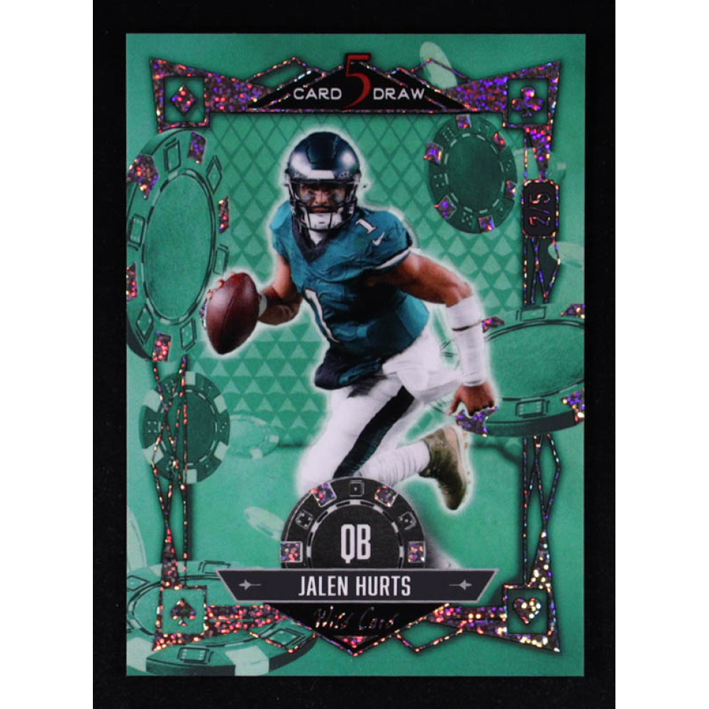 Jalen Hurts 2024 Wild Card 5 Card Draw Green #S5CDMJH #2/5 at PristineAuction.com