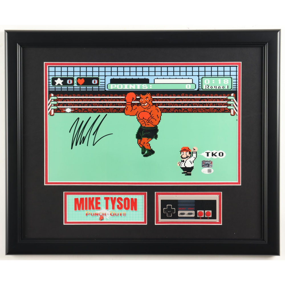 Mike Tyson Signed "Punch-Out!!" Custom Framed Photo Display With Nintendo Controller (JSA & Tyson) at PristineAuction.com