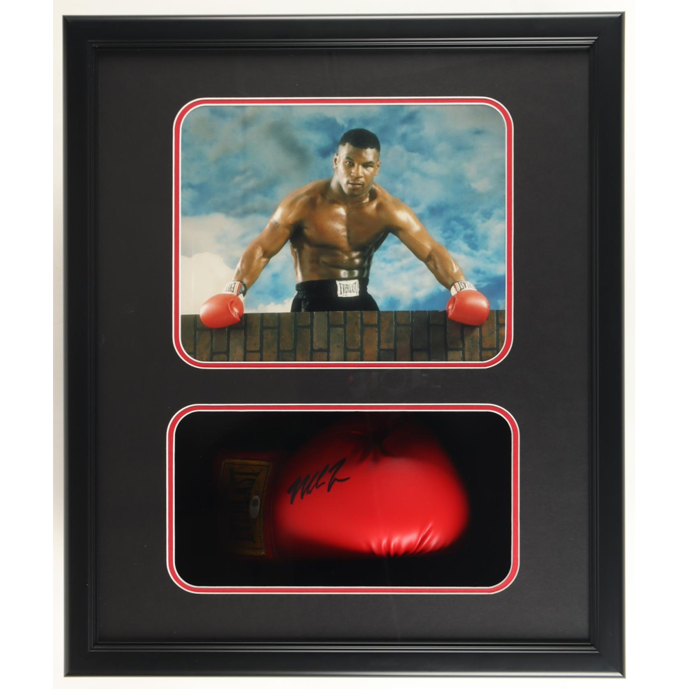 Mike Tyson Signed Custom Framed Shadowbox Everlast Boxing Glove Display (JSA & Tyson) at PristineAuction.com