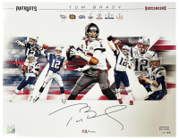 Tom Brady LE Buccaneers / Patriots "7x Champ" 16x20 Commemorative Photo at PristineAuction.com