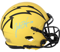 Justin Herbert Signed Chargers Full-Size Authentic On-Field Rave Alternate Speed Helmet (Fanatics) at PristineAuction.com