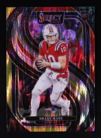 Drake Maye 2024 Select Prizm Red and Yellow Shock #113 RC at PristineAuction.com