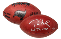 Tom Brady Signed LE Metallic Buccaneers Logo Football Inscribed "Let's Go" (Fanatics) at PristineAuction.com