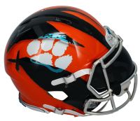 Trevor Lawrence Signed Jaguars / Clemson Tigers Full-Size Authentic On-Field Custom Ripped Speed Helmet (Fanatics) at PristineAuction.com