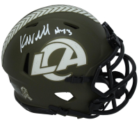 Kyren Williams Signed Rams Salute to Service Alternate Speed Mini Helmet (Beckett) at PristineAuction.com