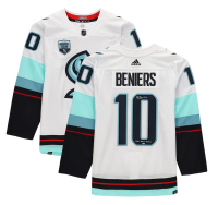 Matty Beniers Signed Kraken Adidas Jersey Inscribed "NHL Debut 4/12/22" (Fanatics) at PristineAuction.com