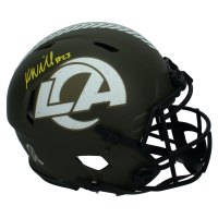 Kyren Williams Signed Rams Full-Size Authentic On-Field Salute to Service Alternate Speed Helmet (Beckett) at PristineAuction.com