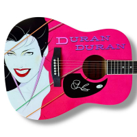 Simon Le Bon Signed Custom "Duran Duran Rio" Acoustic Guitar (JSA) at PristineAuction.com